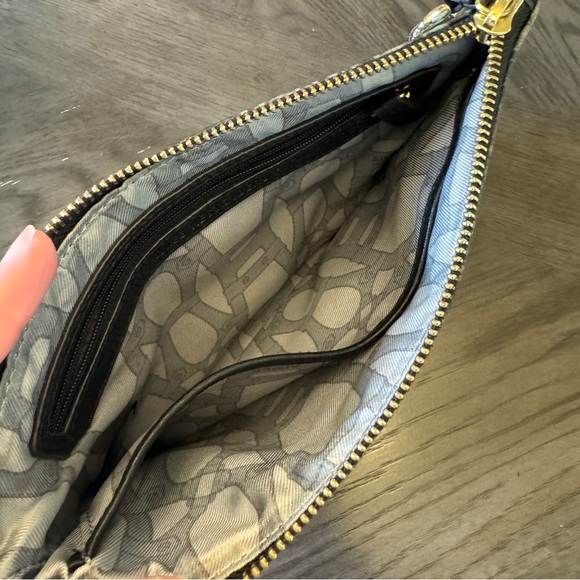 Aimee Kestenberg handbag pouch blue snakeskin vegan leather tassel clutc… - Picture 4 of 9